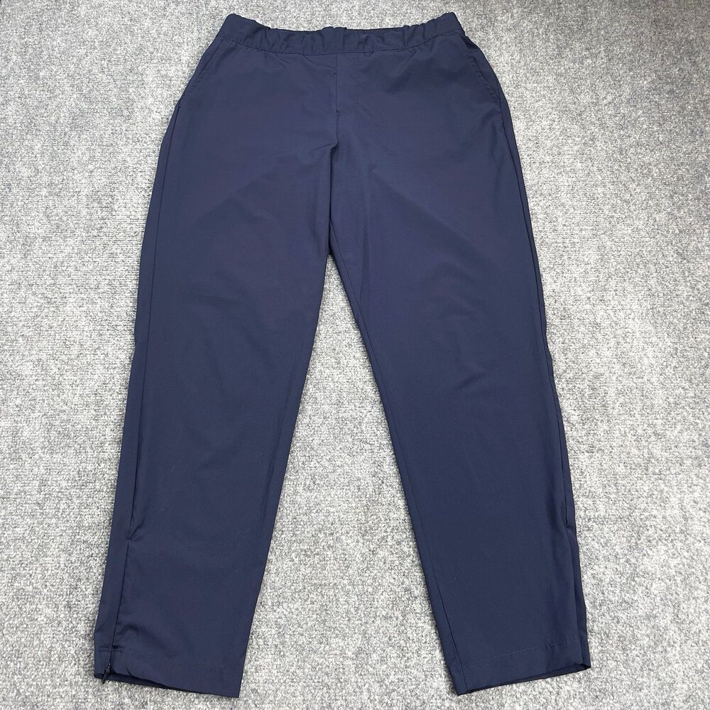 Tommy Bahama Golf Performance Pants Womens Large Navy Blue Zip Ankle Pockets